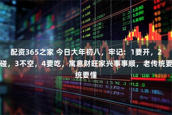配资365之家 今日大年初八，牢记：1要开，2不碰，3不空，4要吃，寓意财旺家兴事事顺，老传统要懂