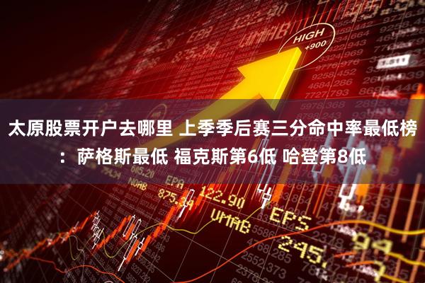 太原股票开户去哪里 上季季后赛三分命中率最低榜：萨格斯最低 福克斯第6低 哈登第8低